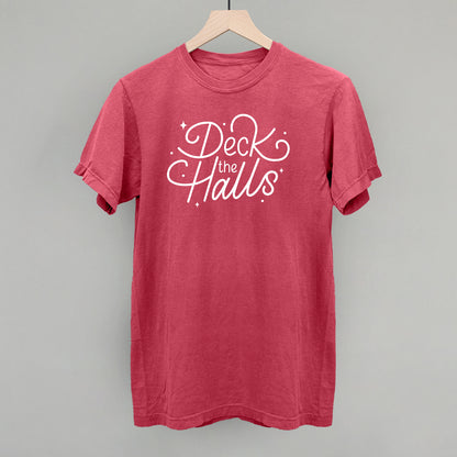 Deck The Halls Sparkle Script (White)