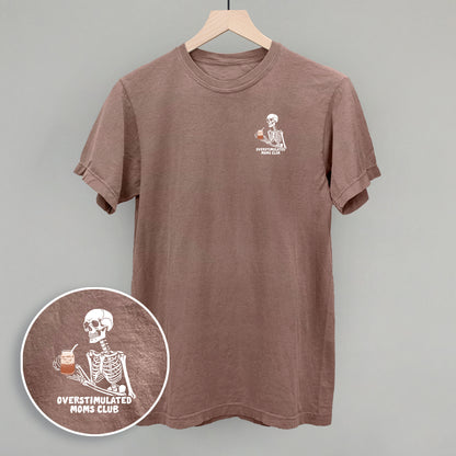 Overstimulated Moms Club (Skeleton + Coffee) (Left Chest)