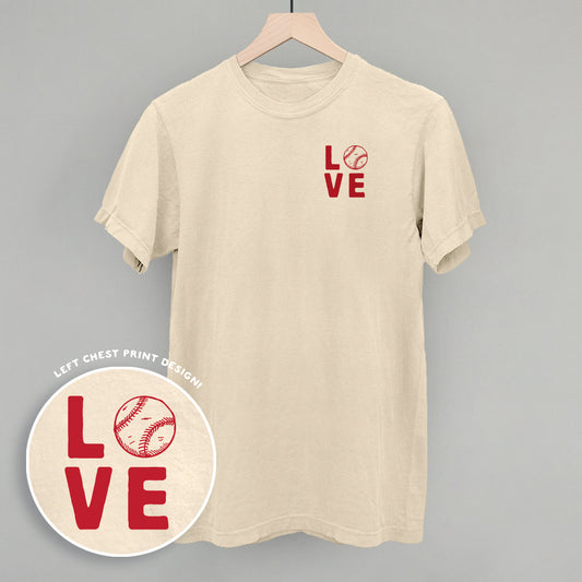Love Stacked Baseball (Left Chest)