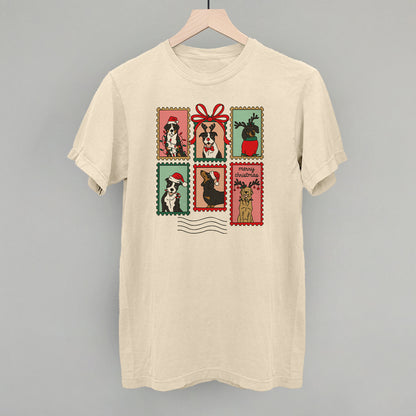 Dog Christmas Stamps Doodle