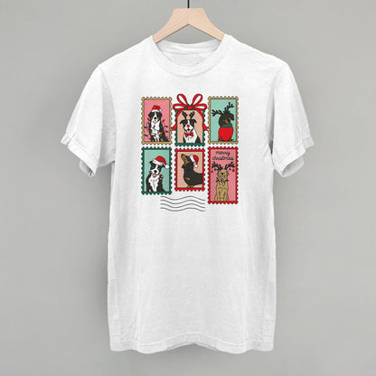 Dog Christmas Stamps Doodle