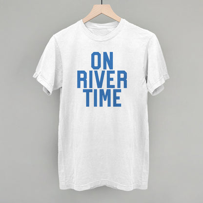 On River Time Block Letters