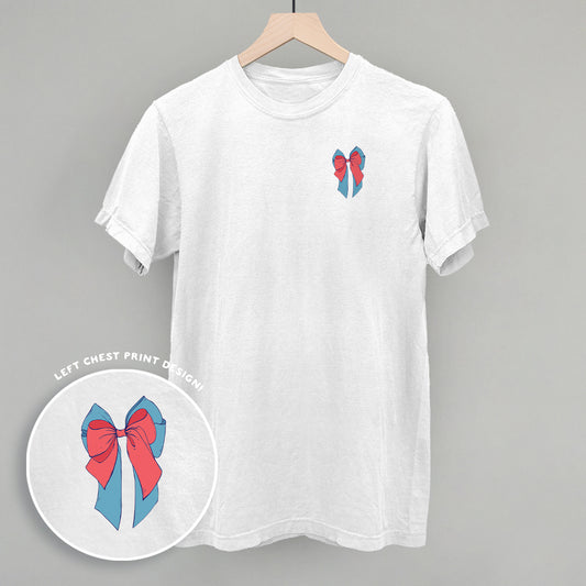 Red & Blue Layered Bow (Left Chest)