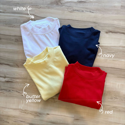 Navy Oversized Fleece Mockneck