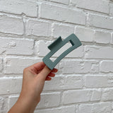 Fog Blue Rectangles Claw Clip