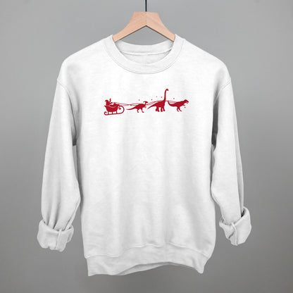 Dinosaurs And Santa's Sleigh