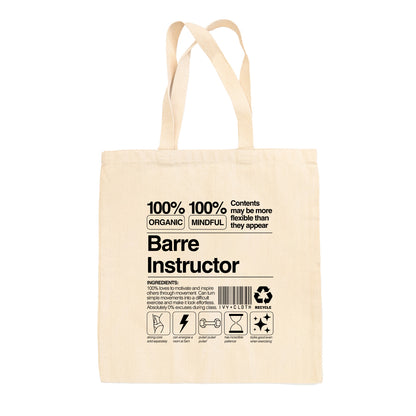 Barre Instructor Nutrition Facts (Tote Bag)