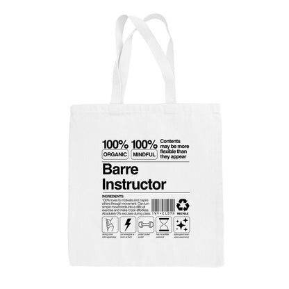 Barre Instructor Nutrition Facts (Tote Bag)
