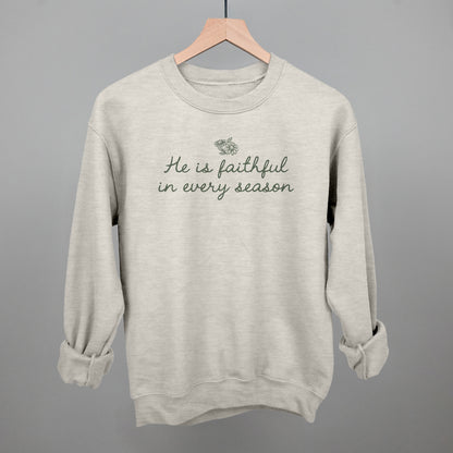 He Is Faithful In Every Season (Green Script)