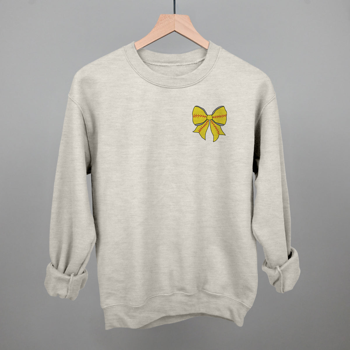 Softball Bow (Left Chest Print)