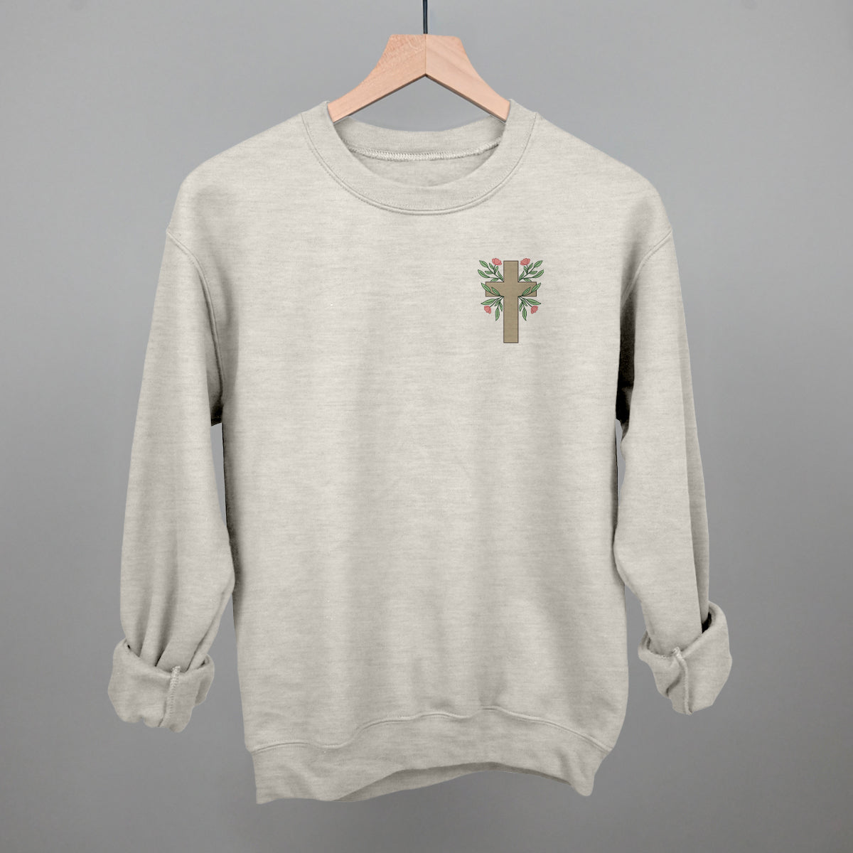 Floral Cross (Left Chest)