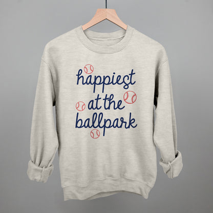 Happiest At The Ballpark Navy Script