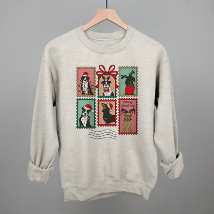 Dog Christmas Stamps Doodle