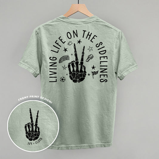 Living Life On The Sidelines Soccer (Back Print)
