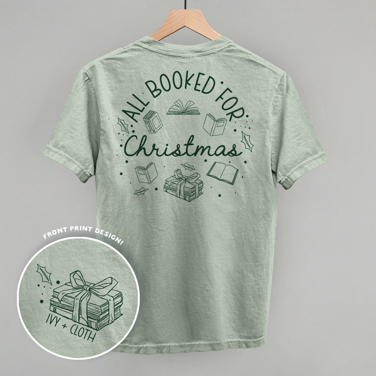 All Booked For Christmas Wreath (Back Print)