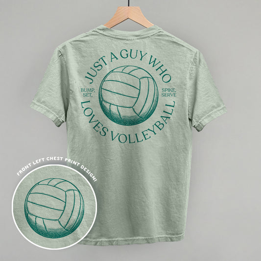 Just A Guy Who Loves Volleyball (Back Print)