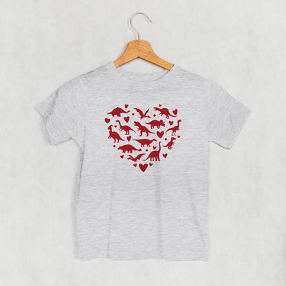Dinosaur Red Heart (Kids)