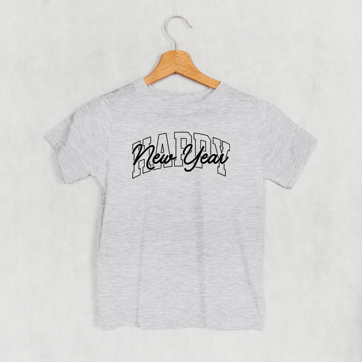 Happy New Year Black Arch + Script (Kids)