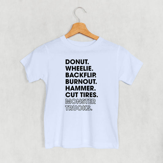 Monster Truck Lingo List (Kids)