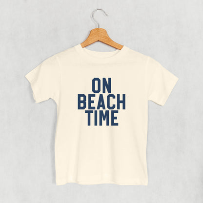 On Beach Time Block Letters (Kids)