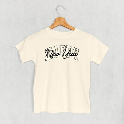 Happy New Year Black Arch + Script (Kids)