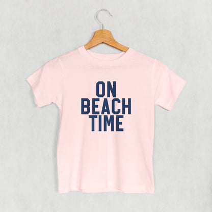 On Beach Time Block Letters (Kids)