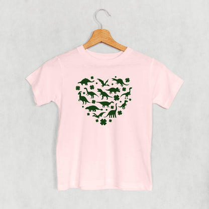 Clovers + Dinosaurs Heart (Kids)