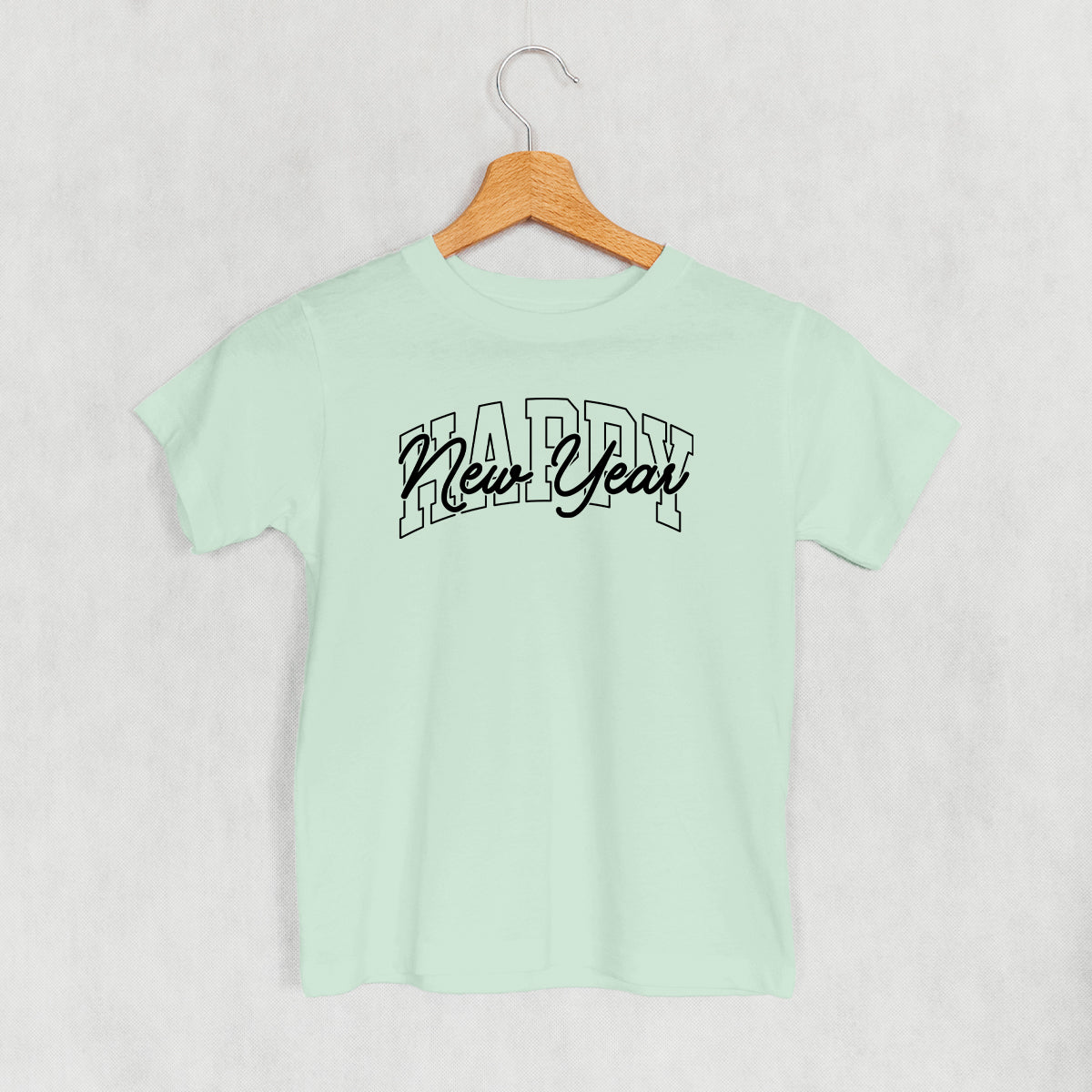 Happy New Year Black Arch + Script (Kids)