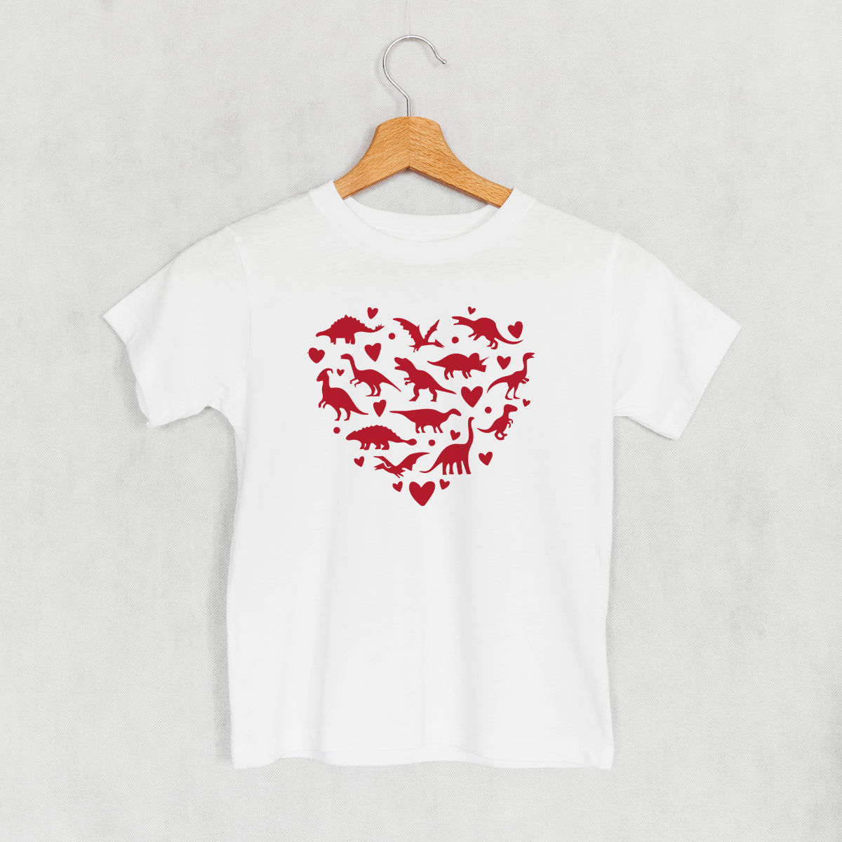Dinosaur Red Heart (Kids)