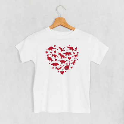Dinosaur Red Heart (Kids)