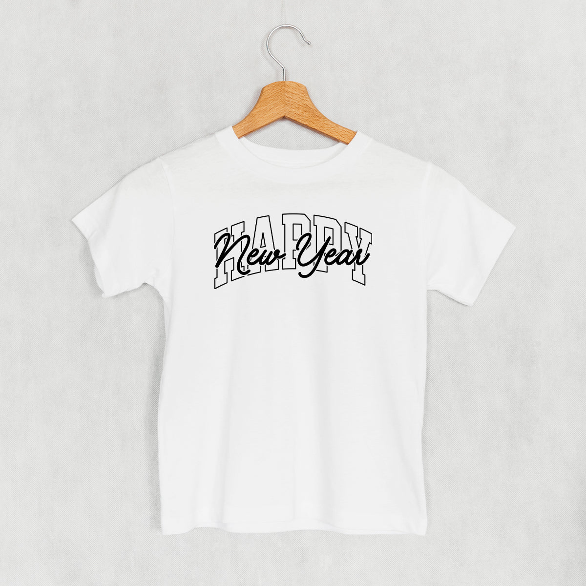 Happy New Year Black Arch + Script (Kids)