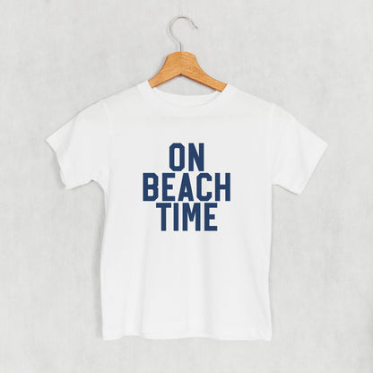 On Beach Time Block Letters (Kids)