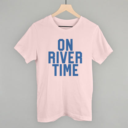 On River Time Block Letters