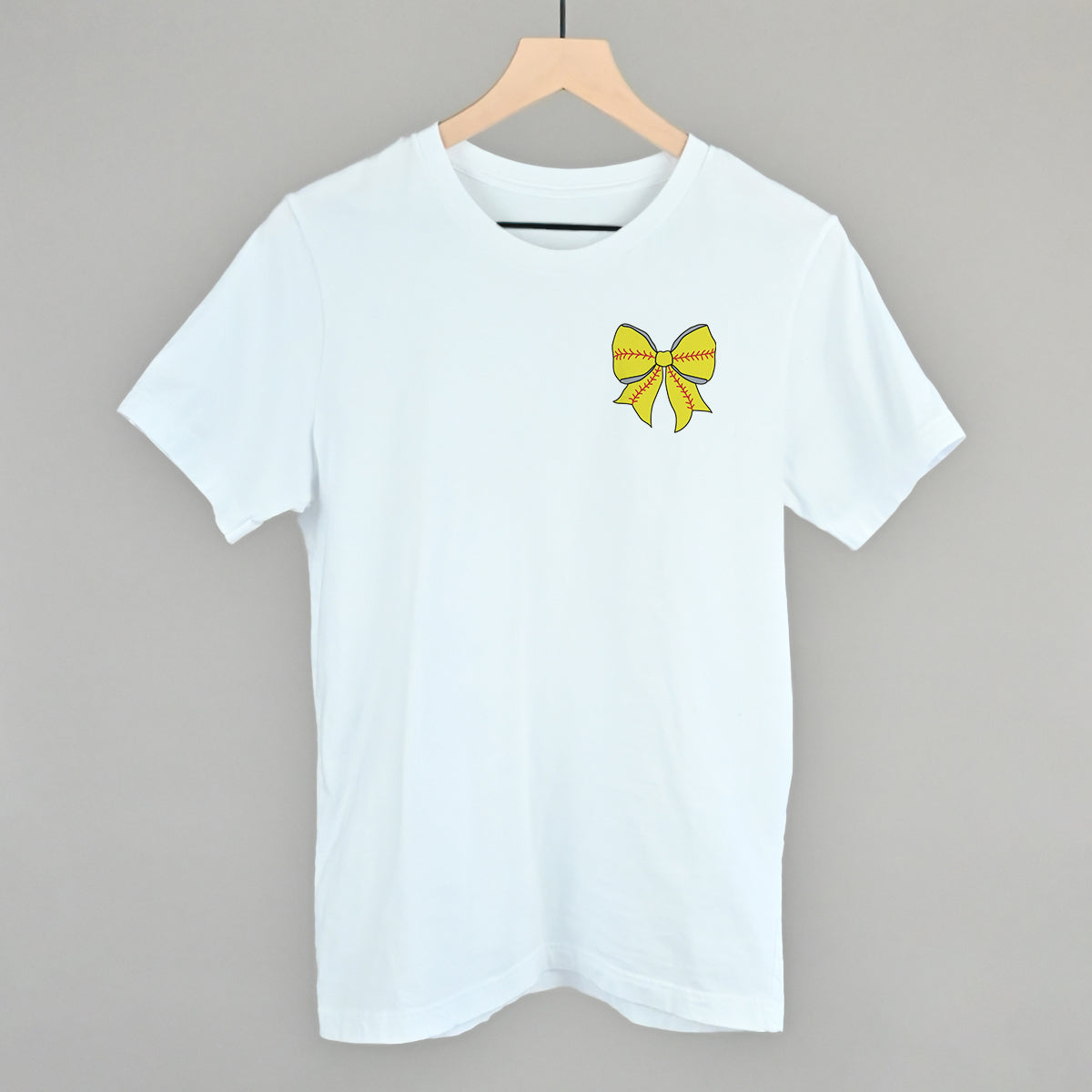 Softball Bow (Left Chest Print)