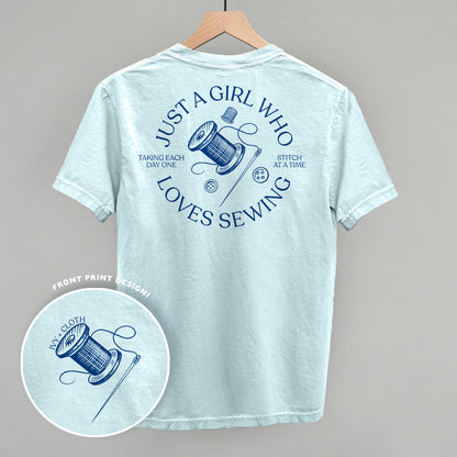 Just A Girl Who Loves Sewing (Back Print)