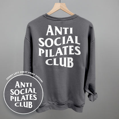 Anti Social Pilates Club (White) (Back Print)
