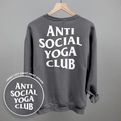 Anti Social Yoga Club (White) (Back Print)