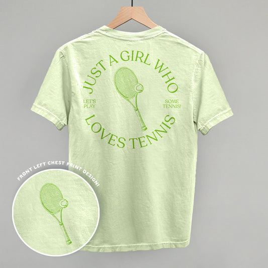Just A Girl Who Loves Tennis (Back Print)