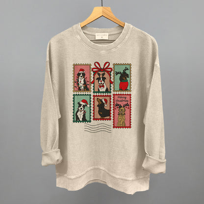 Dog Christmas Stamps Doodle