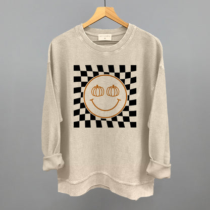 Pumpkin Smiley Face Checker
