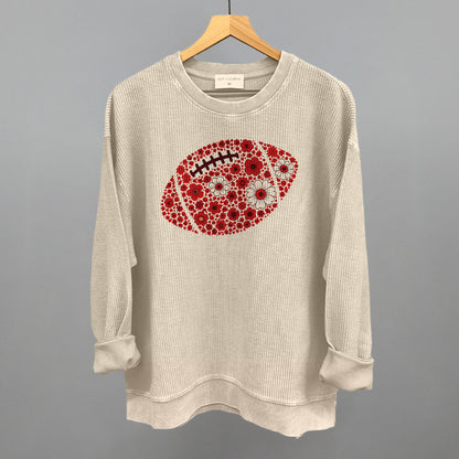 Floral Football Red