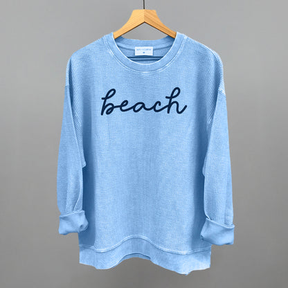 Beach (Blue Script)