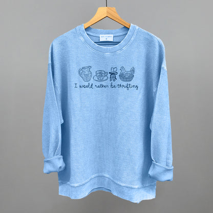 I Would Rather Be Thrifting Blue