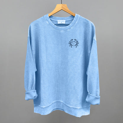 Crab Doodle (Navy Blue) (Left Chest)