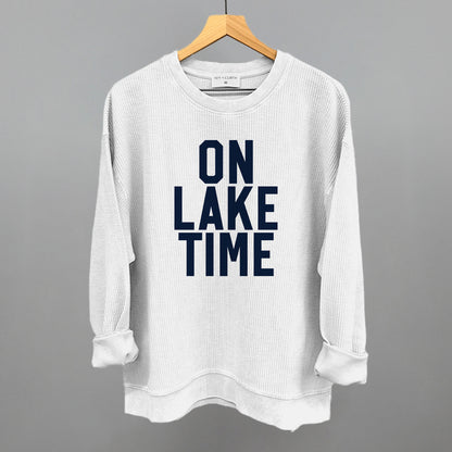 On Lake Time Block Letters