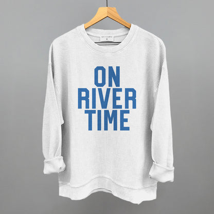 On River Time Block Letters