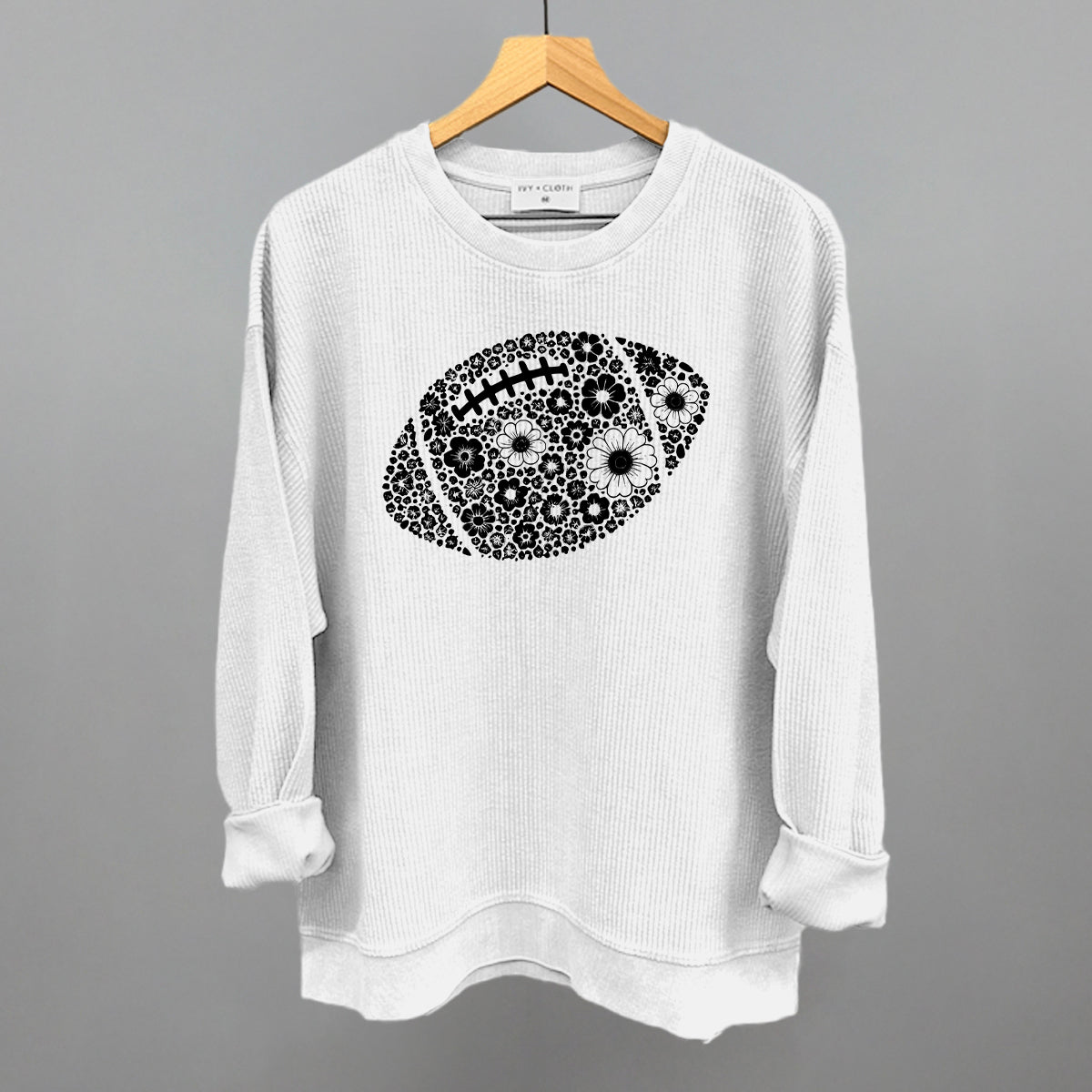 Floral Football Black