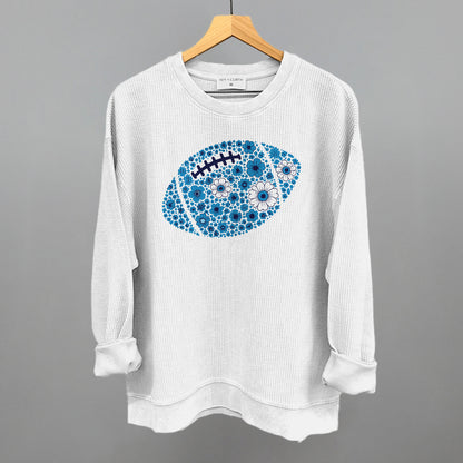 Floral Football Blue