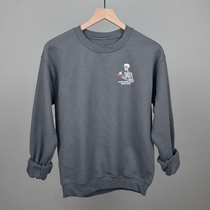 Overstimulated Moms Club (Skeleton + Coffee) (Left Chest)