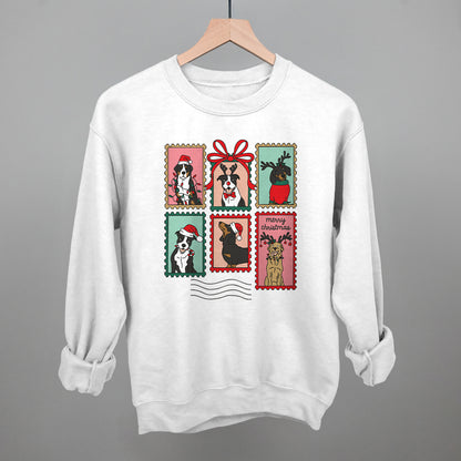 Dog Christmas Stamps Doodle